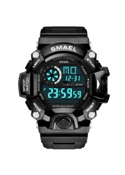 Men's Watches White Digital Watch SMAEL Sport Watch 50M Waterproof Auto Date relogio masculino Digital Military Watches Men Sport