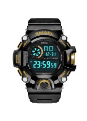 Men's Watches White Digital Watch SMAEL Sport Watch 50M Waterproof Auto Date relogio masculino Digital Military Watches Men Sport