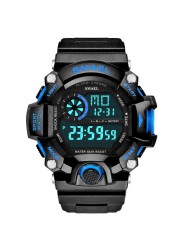 Men's Watches White Digital Watch SMAEL Sport Watch 50M Waterproof Auto Date relogio masculino Digital Military Watches Men Sport