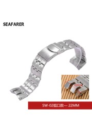 Watch Accessories Watch Strap For Swatch Watch Stainless Steel Bracelet Solid Convex And Prong Steel Belt 17mm 17.5mm 20mm 22mm