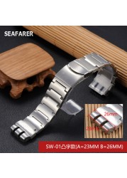 Watch Accessories Watch Strap For Swatch Watch Stainless Steel Bracelet Solid Convex And Prong Steel Belt 17mm 17.5mm 20mm 22mm