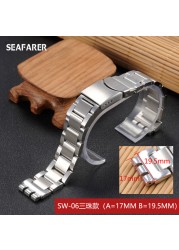 Watch Accessories Watch Strap For Swatch Watch Stainless Steel Bracelet Solid Convex And Prong Steel Belt 17mm 17.5mm 20mm 22mm