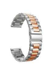 Stainless Steel Straps For Garmin Forerunner 55 245 645M Smart Watch Band Metal Bracelet Straps For Approach S40 S12 S42 Correa