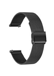 Stainless Steel Straps For Garmin Forerunner 55 245 645M Smart Watch Band Metal Bracelet Straps For Approach S40 S12 S42 Correa