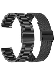 Stainless Steel Straps For Garmin Forerunner 55 245 645M Smart Watch Band Metal Bracelet Straps For Approach S40 S12 S42 Correa
