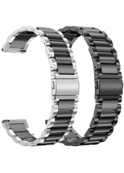 Stainless Steel Straps For Garmin Forerunner 55 245 645M Smart Watch Band Metal Bracelet Straps For Approach S40 S12 S42 Correa