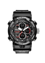 SMAEL sport watch men waterproof LED digital watches stopwatch big dial watch for male 8038 relogio masculino men quartz watches