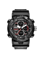 SMAEL sport watch men waterproof LED digital watches stopwatch big dial watch for male 8038 relogio masculino men quartz watches