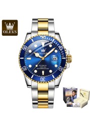 OLEVS Stainless Steel Strap Submarine Full Automatic Men's Watch Waterproof Business Automatic Mechanical Men's Wristwatch