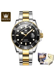 OLEVS Stainless Steel Strap Submarine Full Automatic Men's Watch Waterproof Business Automatic Mechanical Men's Wristwatch