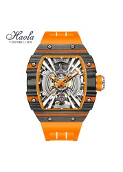 Haofa luxury automatic men's watch skeleton mechanical self-wind luminous movement men's watch 80H power reserve 1906