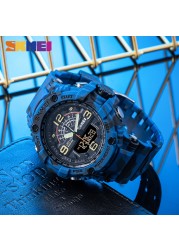 SKMEI 1617 Military Camouflage Sport Watches Stopwatch Alarm 3 Time 5Bar Waterproof Male Clock Men Watch relojes hombre 2020