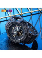 SKMEI 1617 Military Camouflage Sport Watches Stopwatch Alarm 3 Time 5Bar Waterproof Male Clock Men Watch relojes hombre 2020