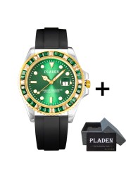 Luxury Bladen Men's Watches Fashion Green Diamond Bezel Sapphire Glass Wristwatch Automatic Date Diving AAA Watches Dropshipping