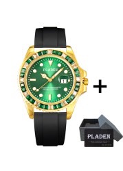 Luxury Bladen Men's Watches Fashion Green Diamond Bezel Sapphire Glass Wristwatch Automatic Date Diving AAA Watches Dropshipping