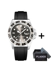 Luxury Bladen Men's Watches Fashion Green Diamond Bezel Sapphire Glass Wristwatch Automatic Date Diving AAA Watches Dropshipping