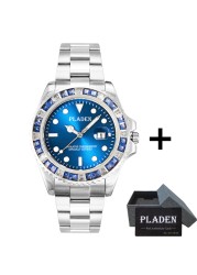 Luxury Bladen Men's Watches Fashion Green Diamond Bezel Sapphire Glass Wristwatch Automatic Date Diving AAA Watches Dropshipping