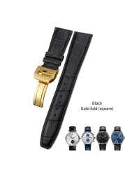 Cowhide watch strap 20mm 21mm 22mm,replacement for Portuguese IWC,Porotfino,Family piloto,folding buckle