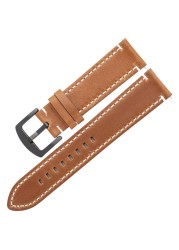 Oil Wax Leather Watch Band Bracelet 20mm 22mm For Samsung Galaxy Watch 42 46mm High-end Cowhide Watch Straps For Huawei GT2