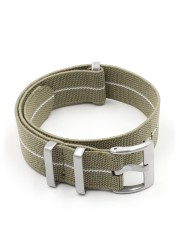 Premium NATO Strap 18mm 20mm 22mm Green/Yellow Adjustable Nylon Replacement Bracelet Watch Strap For NATO Strap Watch Band