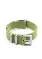 Premium NATO Strap 18mm 20mm 22mm Green/Yellow Adjustable Nylon Replacement Bracelet Watch Strap For NATO Strap Watch Band