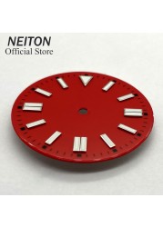 Niton 28.5mm/31mm Black Blue Green Red Yellow Luminous Dial Watch Fit NH35 NH36 ETA2824 2836 Miyota 8215 DG2813 3804 Movement