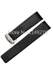 Breathable Wrist Straps, Elastic, With Stainless Steel Deployment Buckle, For Swimming, 22mm, 24mm