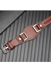 Genuine leather for Fossil JR1157 watch band accessories vintage style strap with high quantity stainless steel joint 24mm