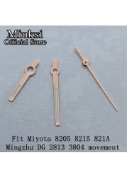 Miuksi Silver Rose Gold Blue Watch Hands Green Luminous Hands Fit NH35 NH36 ETA 2824 2836 Miyota 8215 8205 DG2813 3804 Movement