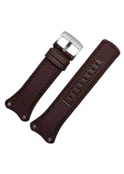 Nylon+Leather Watchband Thickened Canvas Strap For K4b381b6 K4b381b3 K4B384B6 Waterproof Wristband Watch Band 30mm Black With Tool