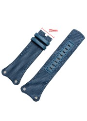 Nylon+Leather Watchband Thickened Canvas Strap For K4b381b6 K4b381b3 K4B384B6 Waterproof Wristband Watch Band 30mm Black With Tool