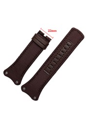 Nylon+Leather Watchband Thickened Canvas Strap For K4b381b6 K4b381b3 K4B384B6 Waterproof Wristband Watch Band 30mm Black With Tool