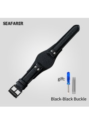 Genuine leather watch strap for Fossil CH2564 CH2565 CH2891CH3051 wristband 22mm black brown tray watchband with rivet pattern