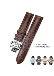 19mm 20mm 21mm 22mm Genuine Leather Watch Band Replacement For Vacheron Constantin Heritage VC Black Blue Brown Cow Leather Strap