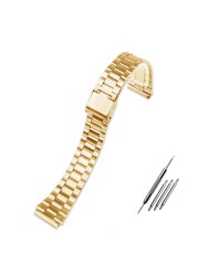 Luxury Steel Watch Band For Casio A158 / A159 / A168 /A169/B650 /AQ230/ 700 Classic Die Small Square Silver 18mm