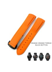 20mm 19/21mm 22mm Curved End Silicone Rubber Watch Band Suitable for Huawei GT 2 Samsung Galaxy Watch 3 4 Omega Seamaster Strap