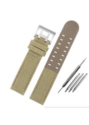 For hamilton khaki field watch h760250/h77616533/h70605963 H68201993 watch strap genuine leather nylon men watch band 20mm 22mm