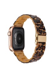 resin watches for apple watch 7 6 5 band 44mm iwatch 42mm series 4 3 2 wrist strap accessories loop 40mm replacement bracelet