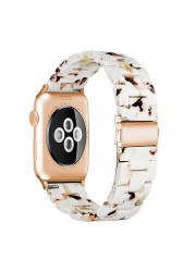 resin watches for apple watch 7 6 5 band 44mm iwatch 42mm series 4 3 2 wrist strap accessories loop 40mm replacement bracelet