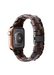 resin watches for apple watch 7 6 5 band 44mm iwatch 42mm series 4 3 2 wrist strap accessories loop 40mm replacement bracelet