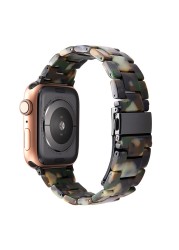 resin watches for apple watch 7 6 5 band 44mm iwatch 42mm series 4 3 2 wrist strap accessories loop 40mm replacement bracelet