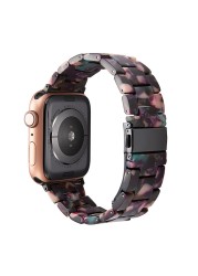 resin watches for apple watch 7 6 5 band 44mm iwatch 42mm series 4 3 2 wrist strap accessories loop 40mm replacement bracelet