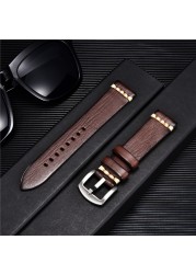 High Quality Handmade Cowhide Watch Strap Vintage Retro Watch Band Bracelets Wristwatchbands Straps 18mm 20mm 22mm 24mm