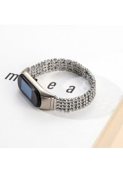 For Mi Band 5 6 Strap Metal Stainless Steel For Xiaomi Mi Band 4 3 Strap Global Version Compatible Miband Bracelet Wristband