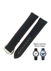 19mm 20mm Nylon Canvas Watch Strap for Omega 300 AT150 Fabric Leather Aqua Terra 150 Blue 21mm 22mm Watchband Buckle