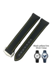 19mm 20mm Nylon Canvas Watch Strap for Omega 300 AT150 Fabric Leather Aqua Terra 150 Blue 21mm 22mm Watchband Buckle