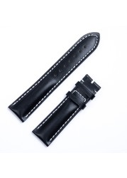 22mm 24mm for Breitling Strap Italy Genuine Cow Leather Watch Band Premier B01 Bentley Avenger Navitime 316L Pin Buckle Logo