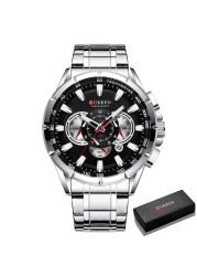 Curren Watches Men Luxury Brand Chronograph Quartz Watch Men Waterproof Sport Wrist Watch Men Stainless Steel Male Clock