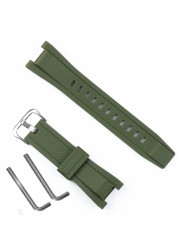 Rubber Watchband for Casio G Shock GST Series GST-210/W300/400G/B100 Waterproof Silicone Watch Band Men Straps Accessories 26*14