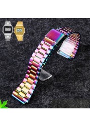 fine steel watchband for casio steel wristband a158/a159/a168/a169/b650/aq230/700 small gold chain watch 18mm wristband